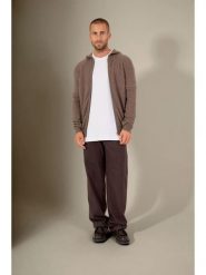 Perfect Cashmere Kaszmirowy kardigan "Eldo" w kolorze szarobrązowym rozmiar: M. Brązowe kardigany męskie Perfect Cashmere, m, bez wzorów, z kaszmiru, bez kołnierzyka. Za 456.99 zł.