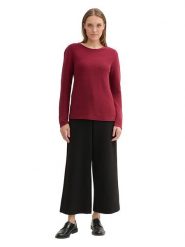 Tom Tailor Sweter w kolorze ciemnoczerwonym rozmiar: S. Czerwone swetry klasyczne damskie Tom Tailor, s, z bawełny, bez kołnierzyka. Za 70.24 zł.