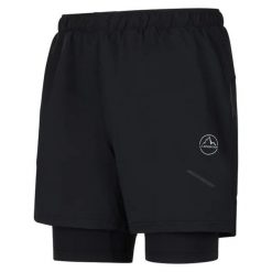 Spodenki do biegania męskie La Sportiva Trail Bite Short. Czarne szorty męskie La Sportiva, bez kołnierzyka. Za 350.99 zł.