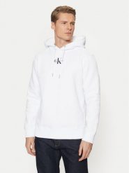 Calvin Klein Jeans Bluza J30J323749 Biały Regular Fit. Białe bluzy bez kaptura męskie Calvin Klein Jeans, m, z bawełny. Za 259.99 zł.