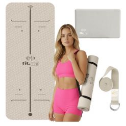 Zestaw Do Jogi Mata Antypoślizgowa Kostki 2 Szt. Pasek Do Jogi. Brązowe paski męskie FIT.ME, bez wzorów, z materiału. Za 99.98 zł.
