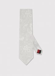 PAKO LORENTE – Jedwabny szary krawat męski. Szare krawaty i muchy męskie Pako Lorente, bez wzorów, z jedwabiu, eleganckie. Za 149.99 zł.