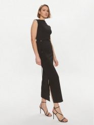 Calvin Klein Sukienka letnia Crinkled K20K206545 Czarny Regular Fit. Czarne sukienki damskie CALVIN KLEIN, na lato, s, bez wzorów, z syntetyku, bez kołnierzyka, bez ramiączek. Za 459.99 zł.