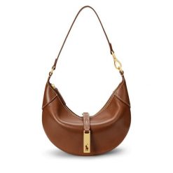 Torebka Polo Ralph Lauren. Brązowe torebki klasyczne damskie Polo Ralph Lauren, bez wzorów, bez dodatków. Za 1,779.00 zł.