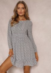 Biało-Czarna Sukienka Bathetis. Białe sukienki damskie Renee, l, bez wzorów, bez kołnierzyka, bez ramiączek, mini, rozkloszowane. Za 59.99 zł.
