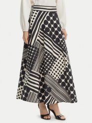 Rinascimento Spódnica trapezowa CFC0127529003 Czarny Regular Fit. Czarne spódniczki damskie RINASCIMENTO, l, bez wzorów, z bawełny, trapezowe. Za 699.99 zł.