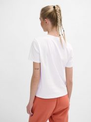 Koszulka damska Hummel Legacy. Białe t-shirty damskie HUMMEL, s, bez wzorów, z bawełny, bez kołnierzyka. Za 69.40 zł.
