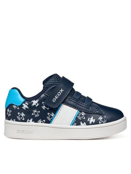 Geox Sneakersy B Eclyper Boy B455LA 000BC CF44D D Granatowy. Niebieskie buty sportowe chłopięce Geox, ze skóry, bez zapięcia. Za 179.99 zł.