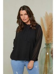 Curvy Lady Bluzka w kolorze czarnym rozmiar: 44/46. Czarne bluzki damskie Curvy Lady, bez wzorów, klasyczne, bez kołnierzyka, bez ramiączek. Za 65.99 zł.