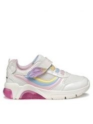 Geox Sneakersy J Fadinlight J55M4A 0KNGN C0653 D Biały. Białe buty sportowe dziewczęce Geox, bez wzorów, ze skóry, bez zapięcia. Za 179.99 zł.