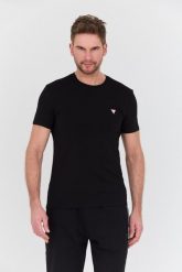 GUESS Czarny męski t-shirt Core Tee Str, Rozmiar S. Czarne t-shirty męskie Guess, l, z aplikacjami, bez kołnierzyka. W wyprzedaży za 66.99 zł.