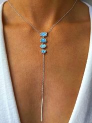 Les Petites Précieuses Srebrny naszyjnik z elementem ozdobnym rozmiar: onesize. Szare naszyjniki damskie Les Petites Précieuses, srebrne. Za 223.46 zł.