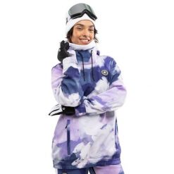 Damska kurtka snowboardowa Sporty zimowe SIROKO W1-W Kumo. Fioletowe kurtki damskie SIROKO, bez wzorów, z softshellu, bez kaptura, narciarskie. Za 673.00 zł.