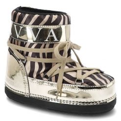 Złote Śniegowce Donna Fabiani Damskie Zimowe Buty. Żółte śniegowce damskie Donna Fabiani, ze skóry ekologicznej. Za 249.00 zł.
