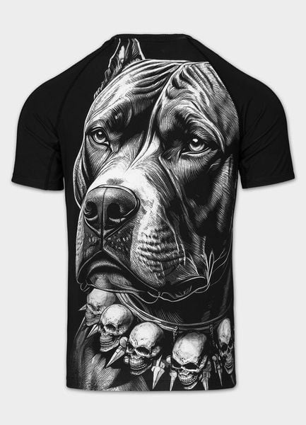 Męska Koszulka szybkoschnąca PITBULL techniczna z nadrukiem Mesh JIU JITSU. Czarne t-shirty sportowe męskie PITBULL, m, z elastanu, bez ramiączek, na fitness i siłownię. Za 159.00 zł.