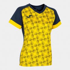 Koszulka do piłki nożnej damska Joma Supernova III. Niebieskie bluzki damskie Joma, xl, bez wzorów, bez kołnierzyka. Za 138.99 zł.