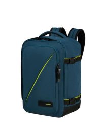 Plecak do samolotu American Tourister Take2cabin S - harbor blue. Niebieskie plecaki damskie AMERICAN TOURISTER, bez wzorów, z materiału. Za 164.99 zł.