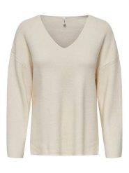 ONLY Sweter w kolorze kremowym rozmiar: S. Brązowe swetry klasyczne damskie Only, s, ze splotem, bez kołnierzyka. Za 79.03 zł.