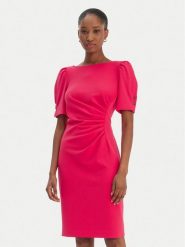 DKNY Sukienka koktajlowa DD6A1666 Czerwony Slim Fit. Czerwone sukienki damskie DKNY, bez wzorów, z syntetyku, wizytowe, bez kołnierzyka, bez ramiączek. Za 539.99 zł.