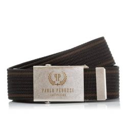 Pasek parciany PAOLO PERUZZI PW-04-95 CM brązowy. Brązowe paski męskie Paolo Peruzzi, bez wzorów, z materiału. Za 34.99 zł.