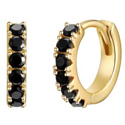 Glanzstücke München Kolczyki z Srebro wysokiej próby w Żółte złoto Kolczyki koła 1 ct Damski. Żółte kolczyki damskie Glanzstücke München, z cyrkonią, pozłacane. Za 259.99 zł.