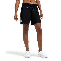 Spodenki kobiece Arena Short Solid. Czarne szorty damskie Arena, bez wzorów, z materiału, sportowe. Za 169.99 zł.