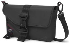 Torba Asus BC3003 Rog Slash Sling Bag 2.0. Czarne torby na laptopa damskie ASUS, bez wzorów. W wyprzedaży za 221.90 zł.
