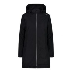Płaszcz damski turystyczne CMP 32Z1406. Czarne płaszcze damskie CMP, s, bez wzorów, z materiału, sportowe. Za 299.99 zł.