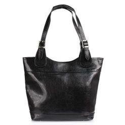 Torebka skórzana elegancka DAN-A T195A czarna. Czarne torebki klasyczne damskie DAN-A, bez wzorów, ze skóry, bez dodatków. Za 399.99 zł.