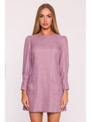 Made of emotion Sukienka w kolorze bordowym rozmiar: M. Czerwone sukienki damskie Made Of Emotion, na co dzień, m, z aplikacjami, bez kołnierzyka, bez ramiączek, mini, proste. Za 296.56 zł.