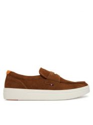 Tommy Hilfiger Półbuty Modern Light Hybrid Suede Loafer FM0FM05786 Brązowy. Brązowe półbuty męskie Tommy Hilfiger, ze skóry, bez zapięcia. Za 529.99 zł.