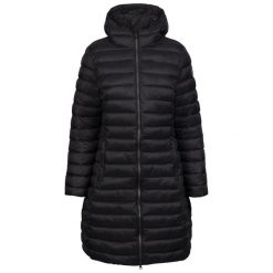 Kurtka Damska Dorothea Padded Jacket. Czarne kurtki damskie Trespass, bez wzorów, z puchu, bez kaptura. Za 330.99 zł.