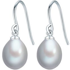 Valero Pearls Kolczyki wiszące z perłą srebro wysokiej próby Perła hodowlana słodkowodna srebrny 1 ct Damski. Szare kolczyki damskie Valero Pearls, z perłą, srebrne. Za 269.99 zł.