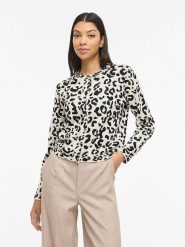 Vila Kardigan "Vimayas" w kolorze kremowo-czarnym rozmiar: XS. Brązowe kardigany damskie Vila, s, bez wzorów, z materiału. Za 79.59 zł.