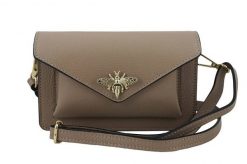 Listonoszka skórzana BARBERINI'S c. beżowy 955-9. Brązowe shopper bag damskie Barberinis, bez wzorów, ze skóry, bez dodatków. Za 209.99 zł.