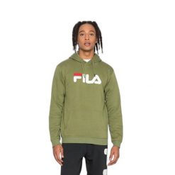 Bluza z kapturem Fila Barumini. Niebieskie bluzy sportowe damskie Fila, s, bez wzorów, bez ramiączek, z kapturem. Za 129.00 zł.