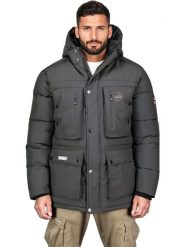 Geographical Norway Parka "Albert" w kolorze szarym rozmiar: XXL. Szare parki męskie Geographical Norway, xxl, bez wzorów. Za 340.18 zł.
