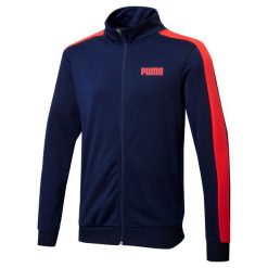 Bluza sportowa Puma Track. Niebieskie bluzy bez kaptura męskie Puma, m. Za 195.99 zł.