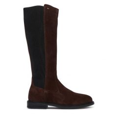 Kozaki Tommy Hilfiger. Brązowe kozaki damskie Tommy Hilfiger, bez obcasa. Za 849.99 zł.