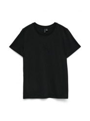 Vero Moda Koszulka w kolorze czarnym rozmiar: S. Czarne bluzki damskie Vero Moda, s, bez wzorów, z bawełny, bez kołnierzyka. Za 57.60 zł.