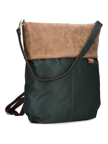 Zwei Torebka w kolorze czarno-jasnobrązowym - 33 x 34 x 14 cm rozmiar: onesize. Brązowe torebki klasyczne damskie Zwei, bez wzorów, z materiału, bez dodatków. Za 166.10 zł.