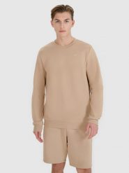 4F Bluza dresowa nierozpinana bez kaptura męska - beżowa M. Brązowe bluzy bez kaptura męskie 4f, bez wzorów, z bawełny, klasyczne, bez kołnierzyka, bez ramiączek. W wyprzedaży za 79.99 zł.