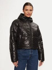 DKNY Kurtka puchowa DP4J9549 Czarny Relaxed Fit. Czarne kurtki damskie DKNY, l, bez wzorów, z puchu, bez kaptura. Za 639.99 zł.