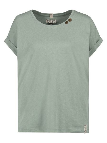 Sublevel Koszulka w kolorze zielonym rozmiar: XXL. Zielone bluzki damskie Sublevel, xxl, bez wzorów, bez kołnierzyka, bez ramiączek. Za 60.95 zł.