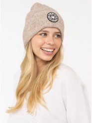 Zwillingsherz Czapka "Wild at Heart" w kolorze beżowym rozmiar: onesize. Brązowe czapki zimowe damskie Zwillingsherz, z materiału. Za 86.99 zł.