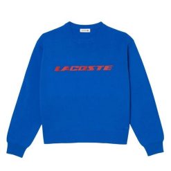 Bluza damska Lacoste AF2229. Niebieskie bluzy bez kaptura damskie Lacoste, xs, z bawełny. Za 417.00 zł.