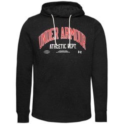 Bluza sportowa męska Under Armour Rival Try. Czarne bluzy bez kaptura męskie Under Armour, bez wzorów, casualowe, bez kołnierzyka, bez ramiączek. Za 403.00 zł.