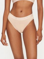 Lacoste Stringi 8F1342 Beżowy. Brązowe stringi damskie Lacoste, l, bez wzorów, z bawełny. Za 49.99 zł.