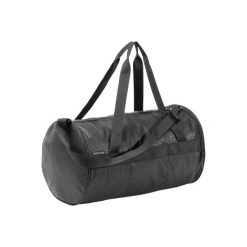 Torba fitness kardio 20l. Czarne torby sportowe damskie DOMYOS, bez wzorów, z materiału, bez dodatków. Za 49.99 zł.