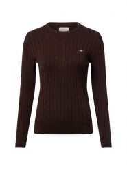 Gant Sweter Kobiety Bawełna brązowy, XL. Brązowe swetry klasyczne damskie Gant, xl, z bawełny, bez kołnierzyka. Za 699.95 zł.